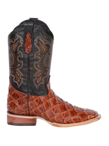 El General Rodeo Boot - Imit Pirarucu - Cognac 41793