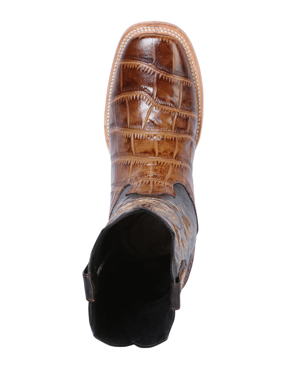 El General Rodeo Boot - Printed Caiman Light Brown 41794