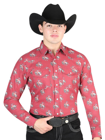 El General Red Western Shirt 44306