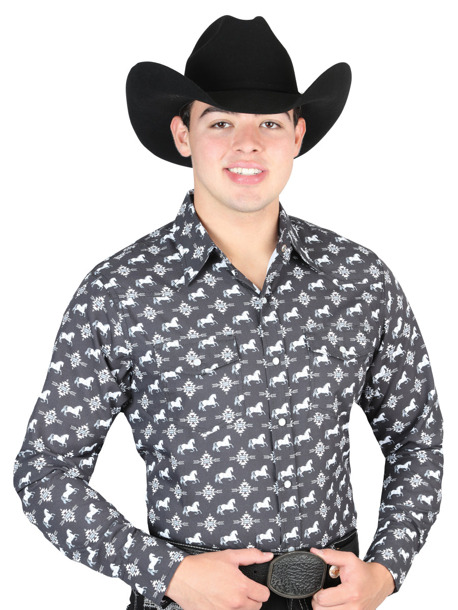 El General Western Shirt - Black 44320