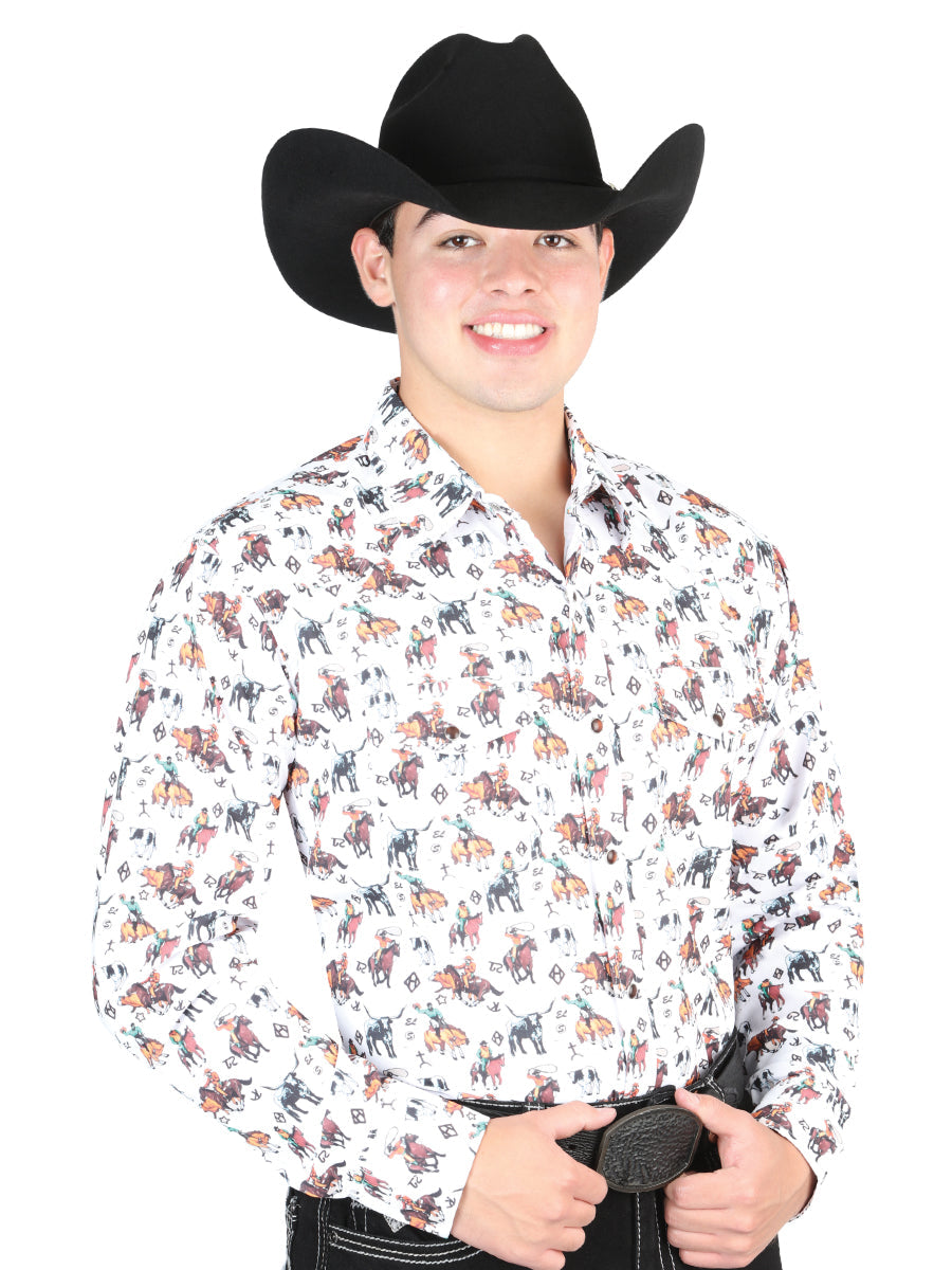 El General White Western Shirt 44326