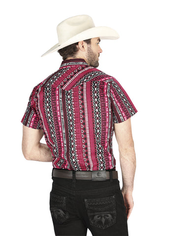 El General Western Shirt - Burgundy 44456