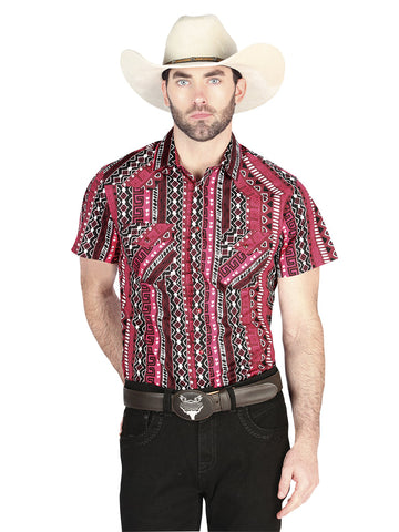 El General Western Shirt - Burgundy 44456