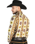 El General - Casual Long Sleeve Shirt - Taupe 44471