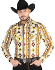 El General - Casual Long Sleeve Shirt - Taupe 44471