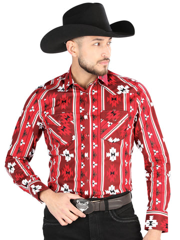 El General - Casual Long Sleeve Shirt - Rojo 44472