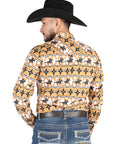 El General  -  Casual Long-Sleeve Shirt  - Taupe 44477