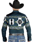 El General - Casual Long Sleeve Shirt - Teal 44486