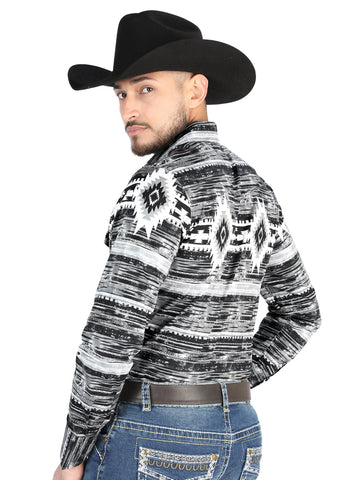 El General - Casual Long Sleeve Shirt - Gray 44488