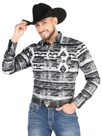 El General - Casual Long Sleeve Shirt - Gray 44488