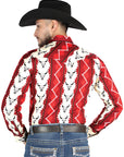 El General - Casual Long Sleeve Shirt -Burgundy 44490
