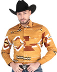 El General - Casual Long Sleeve Shirt - Taupe 44499