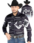 El General - Casual Long Sleeve Shirt - Black 44500