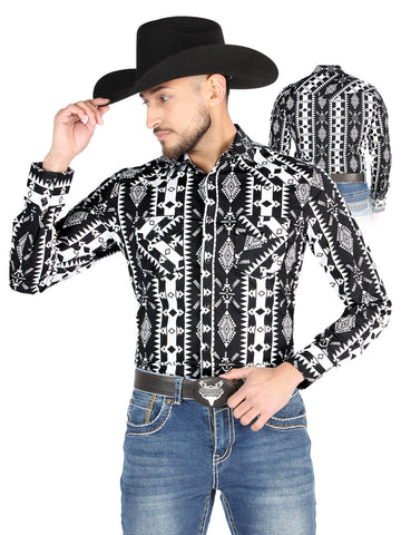 El General - Casual Long Sleeve Shirt - Black 44501