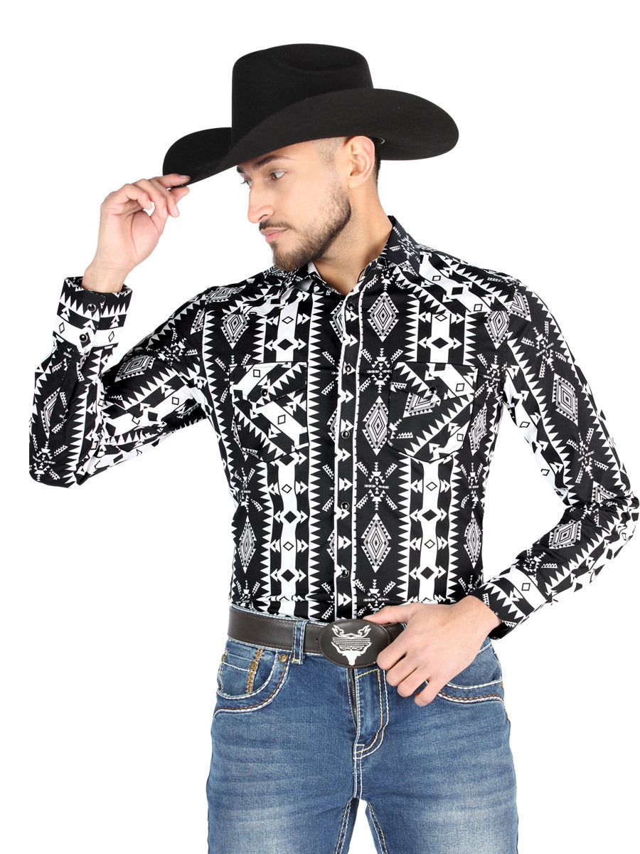 El General - Casual Long Sleeve Shirt - Black 44501