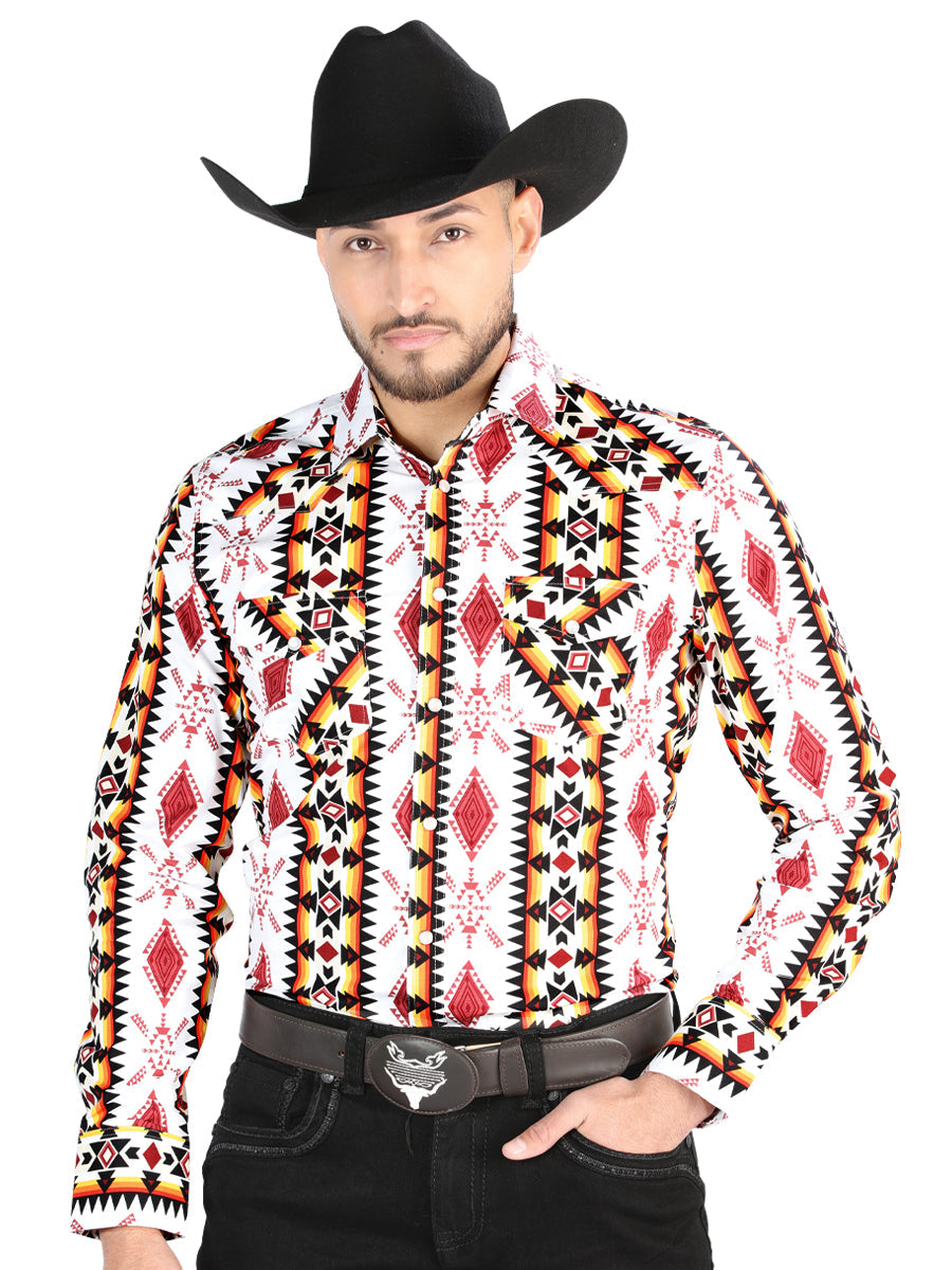 El General - Casual Long Sleeve Shirt - White 44502