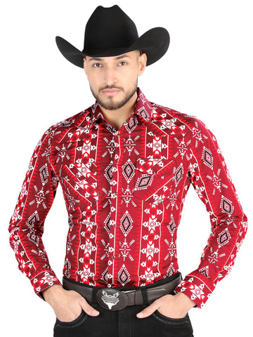 El General - Casual Long Sleeve Shirt - Red 44504