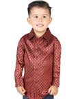El General Burgundy Casual Long-Sleeve Shirt 44570