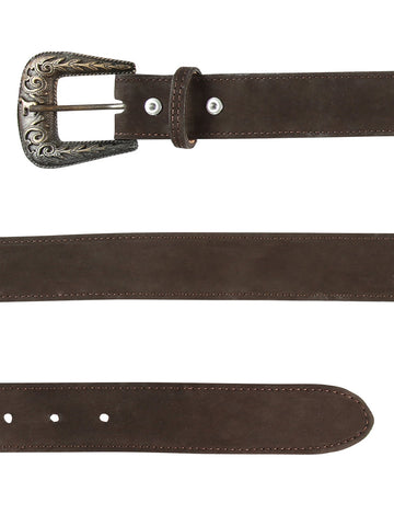 Women Denim Belt - El General - Nobuck Brown 44646