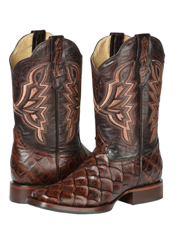 El General Rodeo Boot - Imit Pirarucu - Brown 44664