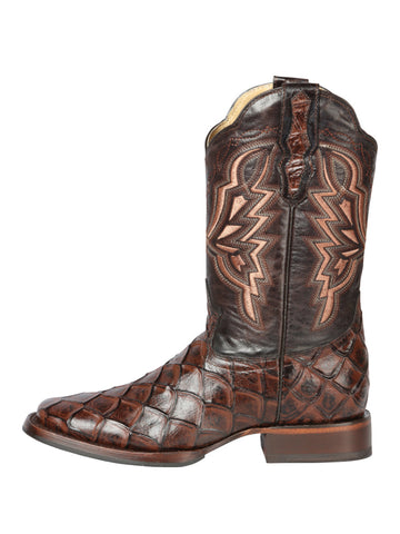 El General Rodeo Boot - Imit Pirarucu - Brown 44664