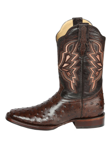 El General Rodeo Boot- Imit Avestruz -  Brown 44665