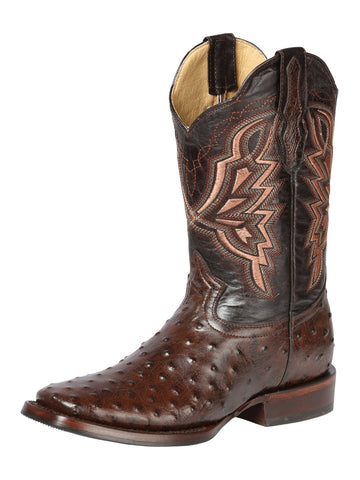 El General Rodeo Boot- Imit Avestruz -  Brown 44665