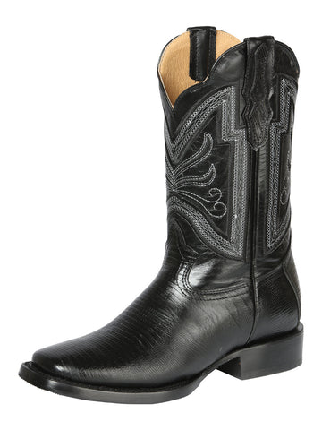 El General Rodeo Boot - Imit Lizard - Black 44666