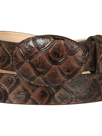 Cowboy Belt - El General - Imitation- Pirarucu - Brown 44668