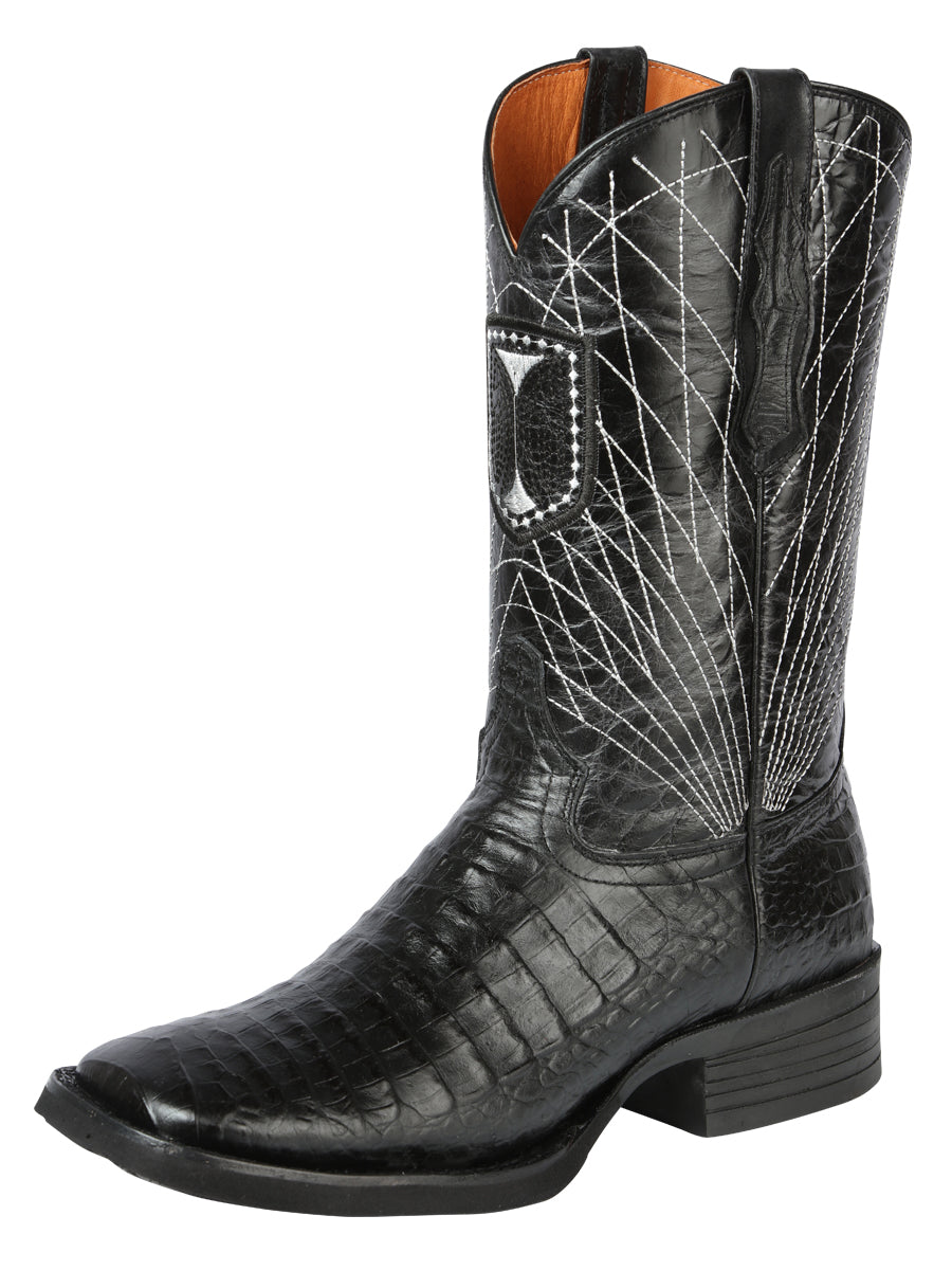 El General Rodeo - Printed Alligator leather boots - Black 44671