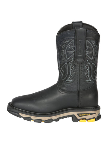 El General  Rodeo Work Boot - Crazy Black 44694