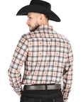 El General - Casual Long Sleeve Shirt - Beige/Black 44698