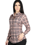 El General  -  Casual Long-Sleeve Shirt  - Beige/Black 44714