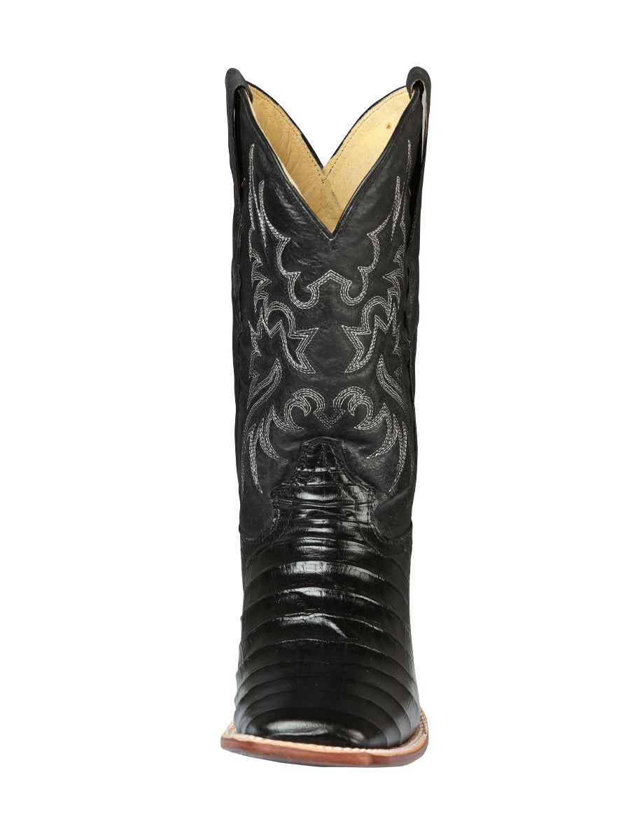 El General Rodeo - Printed Alligator leather boots - Black 44938