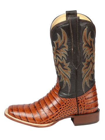 El General Rodeo - Printed Alligator leather boots - Cogñac 44939