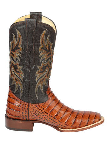 El General Rodeo - Printed Alligator leather boots - Cogñac 44939