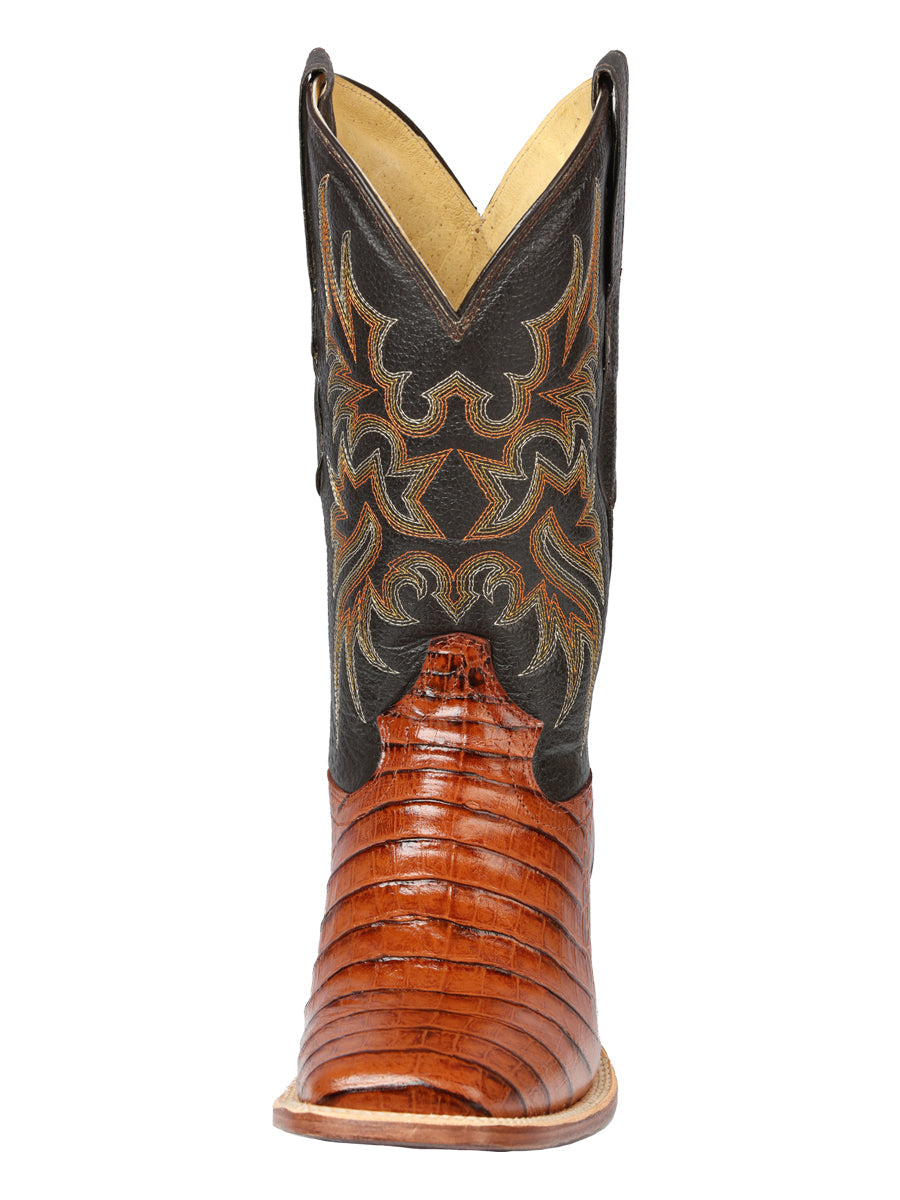 El General Rodeo - Printed Alligator leather boots - Cogñac 44939