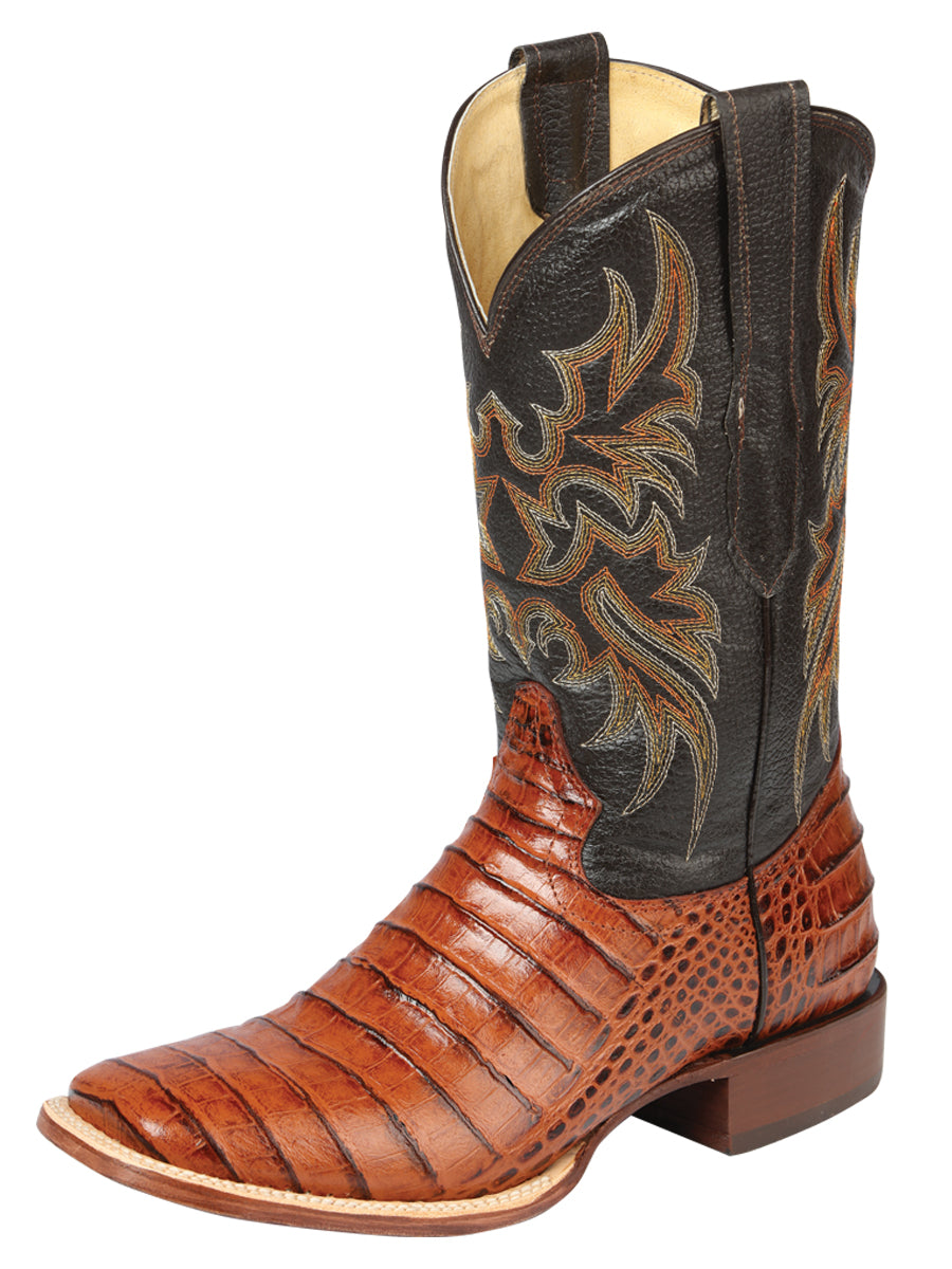 El General Rodeo - Printed Alligator leather boots - Cogñac 44939