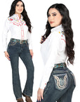 Centenario Bootcut Denim Jeans - Dark Blue 45029