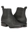 El General Men’s Python Imitation Black Ankle Boots 45091