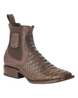 El General Men’s Python Imitation Brown Ankle Boots 45092
