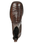 El General Men’s Python Imitation Brown Ankle Boots 45094