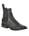 El General Men’s Rodeo Black Petatillo Woven Ankle Boots 45181