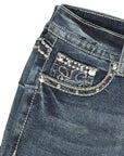 Centenario Hip-Up Bootcut Denim Jeans - Dark Blue 45321