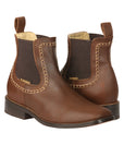 El General Men’s Leather Ankle Boots - Brown 45421