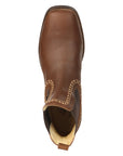 El General Men’s Leather Ankle Boots - Brown 45421