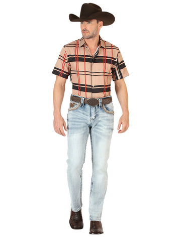 Centenario Men's Premium Denim Boot Cut Pants - Light Blue 45531