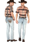 Centenario Men's Premium Denim Boot Cut Pants - Light Blue 45531
