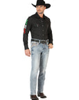 Centenario Men's Premium Denim Boot Cut Pants - Black 45532