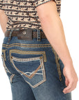 Centenario Men’s Bootcut Jeans - Dark Blue 45534